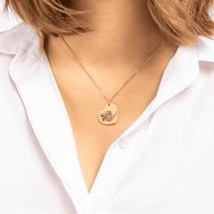 Pet Portrait Heart Necklace — personalized pet keepsake, detail view 4