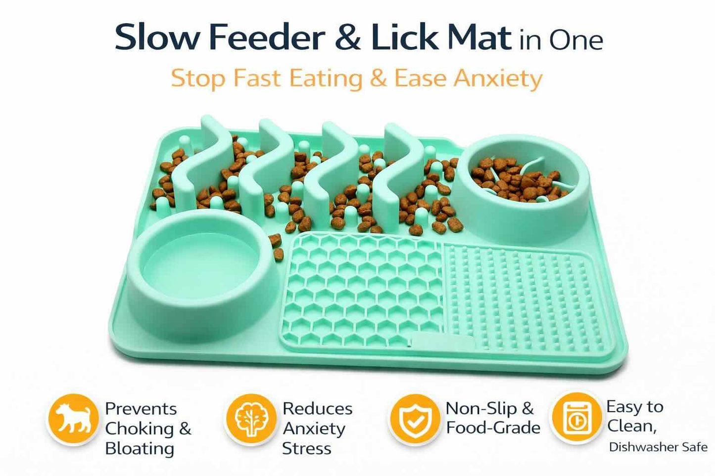 Dog Lick Mat Slow Feeder for Calm, Engaged Mealtimes