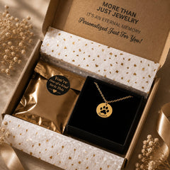 Paw Print Necklace personalized pet keepsake detail view 2