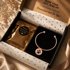 Pawprint Bangle personalized pet keepsake detail view 10