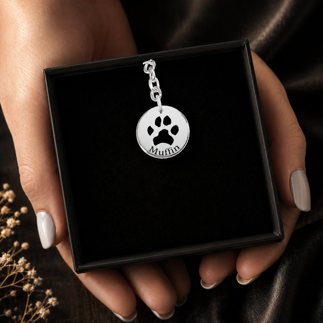 Pawprint Keychain custom pet accessory by Paws-4-Joy