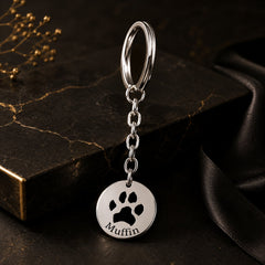 Pawprint Keychain custom pet accessory detail view 3