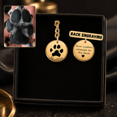 Pawprint Keychain custom pet accessory detail view 4