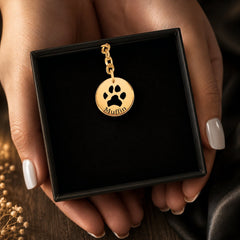 Pawprint Keychain custom pet accessory detail view 11