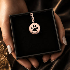Pawprint Keychain custom pet accessory detail view 12
