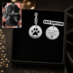 Pawprint Keychain custom pet accessory detail view 13
