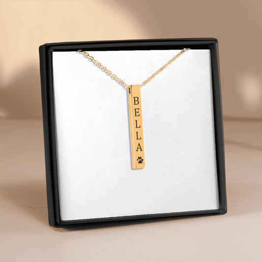 Personalized Pet Name & Paw Necklace main product photo | Paws-4-Joy