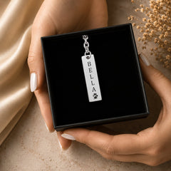 Pet Name Keychain custom pet accessory detail view 9