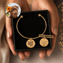 Pet Portrait Bangle personalized pet keepsake detail view 7