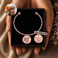 Pet Portrait Bangle personalized pet keepsake detail view 8