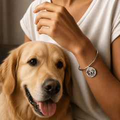 Pet Portrait Bangle personalized pet keepsake detail view 13
