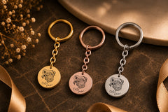 Pet Portrait Keychain custom pet accessory detail view 7