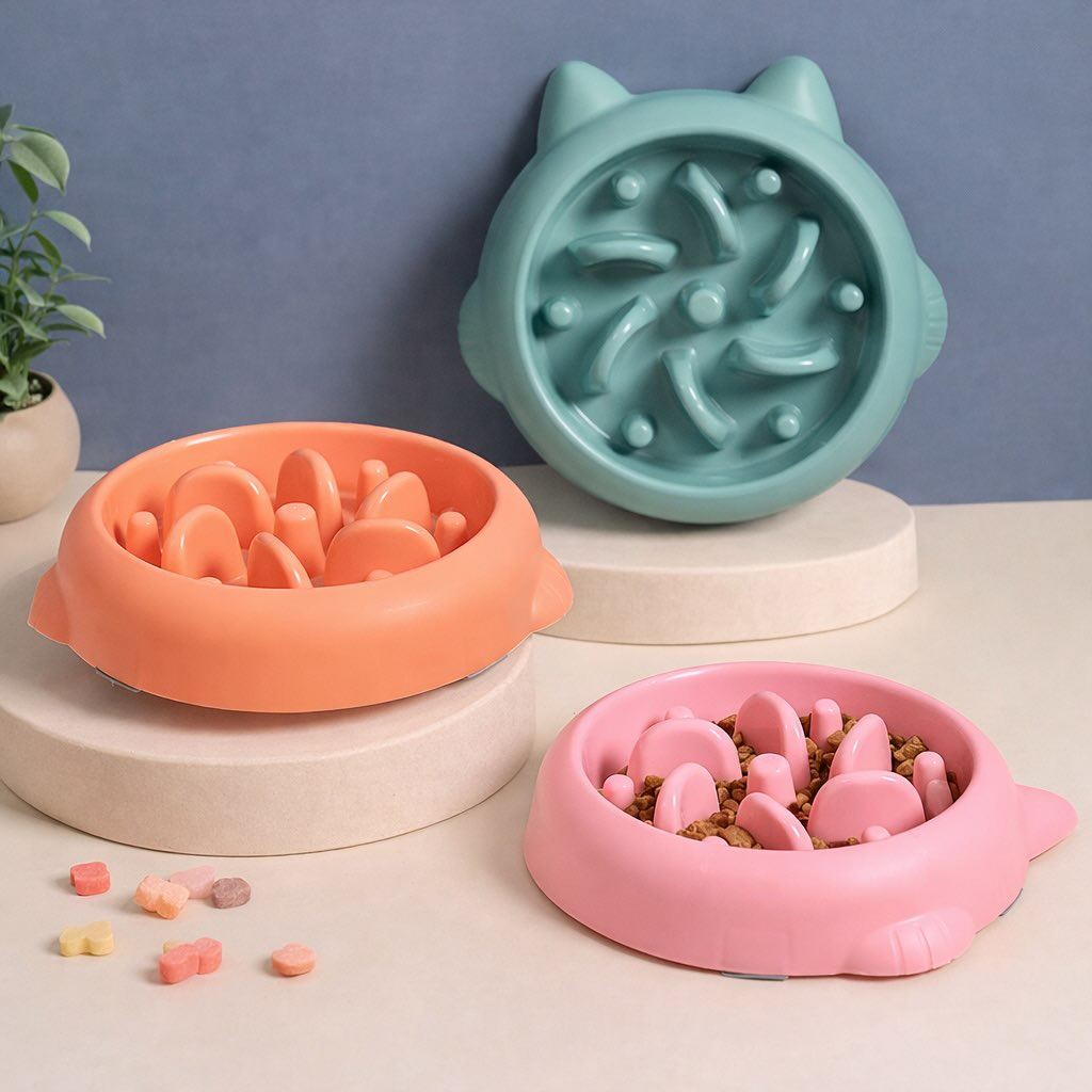 Dog Slow Feeder Bowl for Fast Eaters & Calm Mealtimes