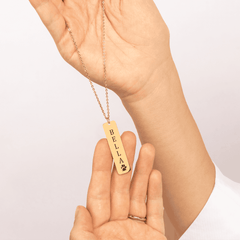 Pet's Name & Paw Print Necklace — personalized pet keepsake, detail view 5
